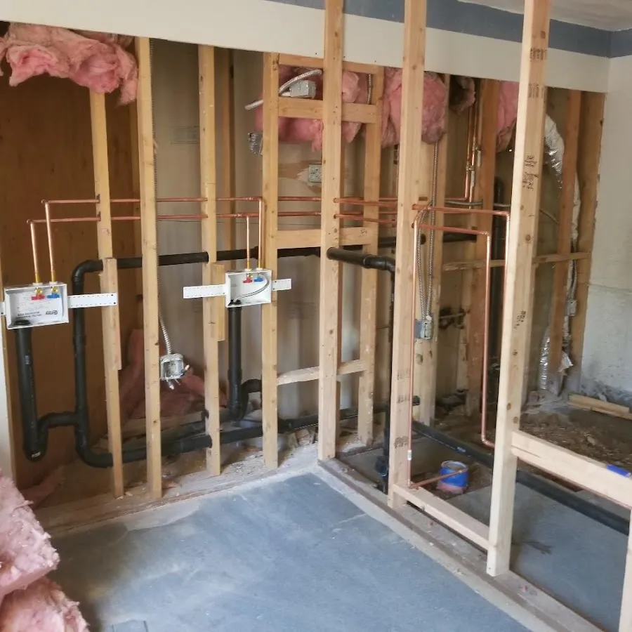 Rough-in copper and drain pipes for Shower Repair in Prineville
